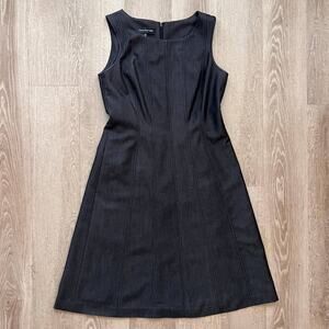 Jones New York Size 8 Charcoal ( Black )  Sleeveless Fit & Flare Dress